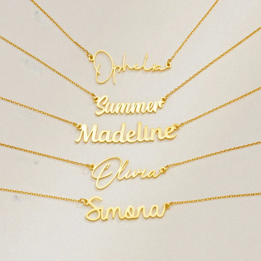 Personalized Trendy Women Stainless Steel Pendant Custom Name Letter Necklace
