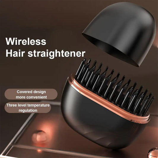 Mini Wireless Hair Straightening Comb